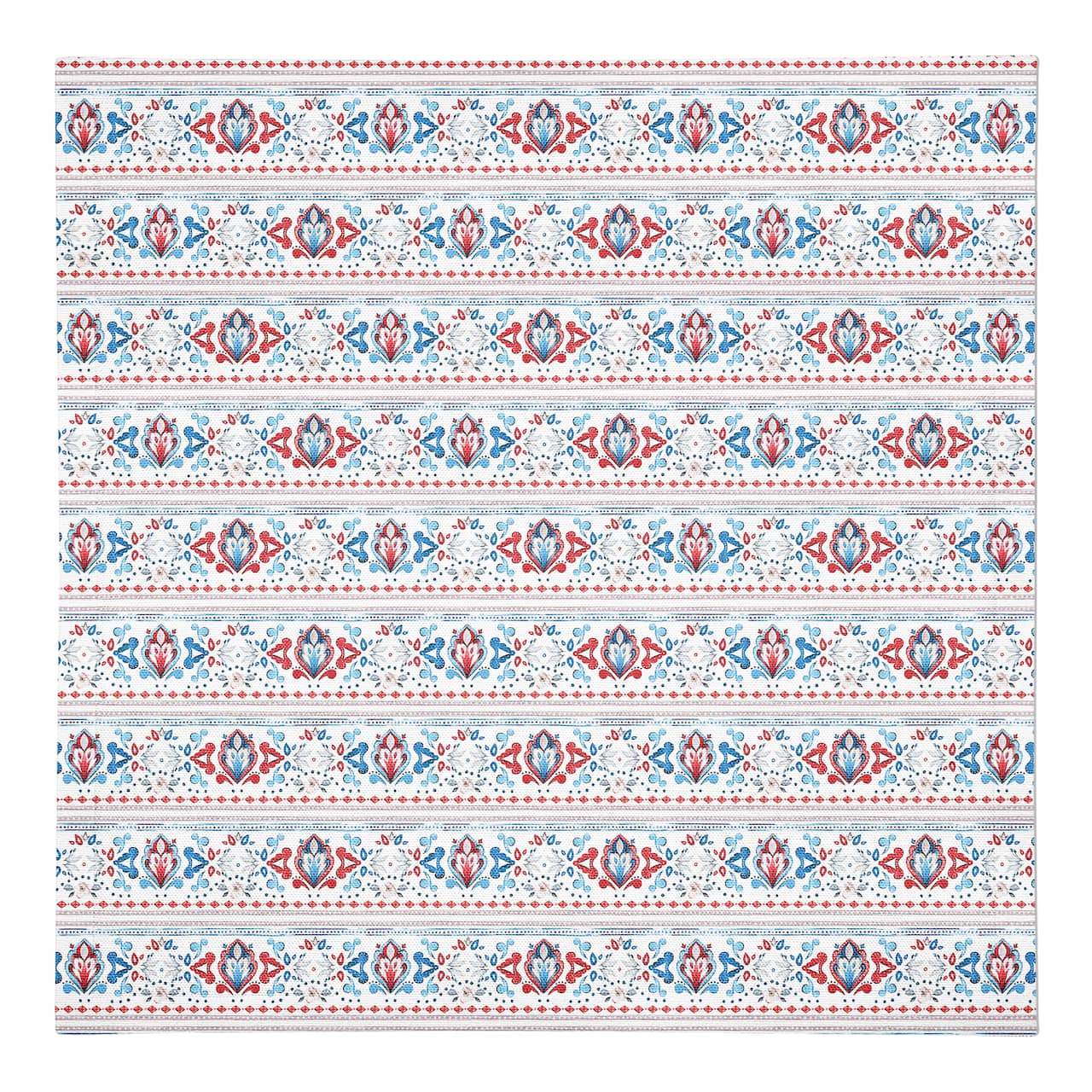 Patriotic Watercolor Paisley Pattern Cotton Twill Napkin